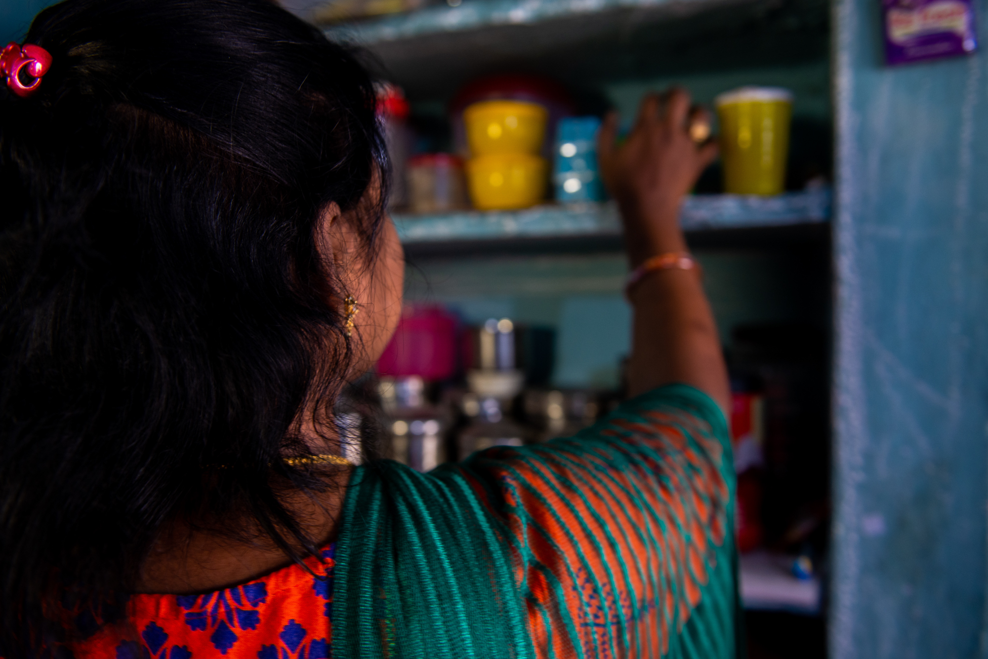 Premalatha at her home