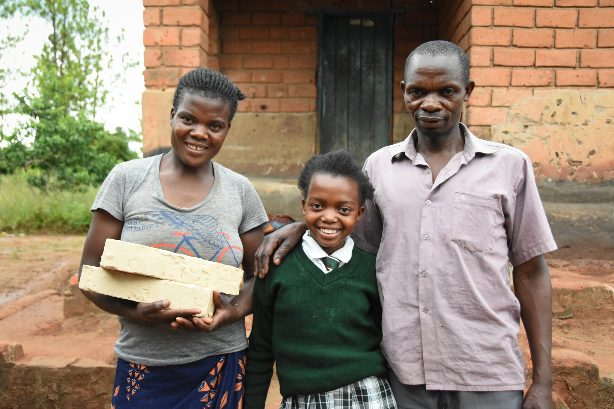 Purity with her parents