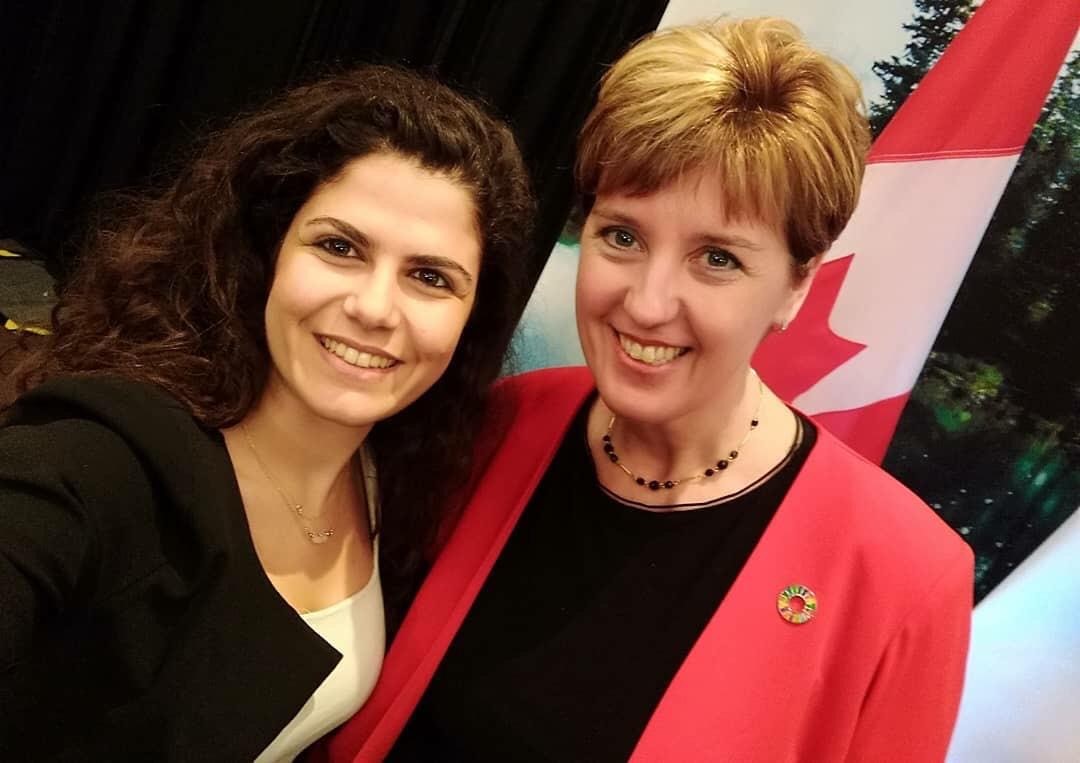 With Marie-Claude Bibeau, Canadian Minister of International Development and La Francophonie