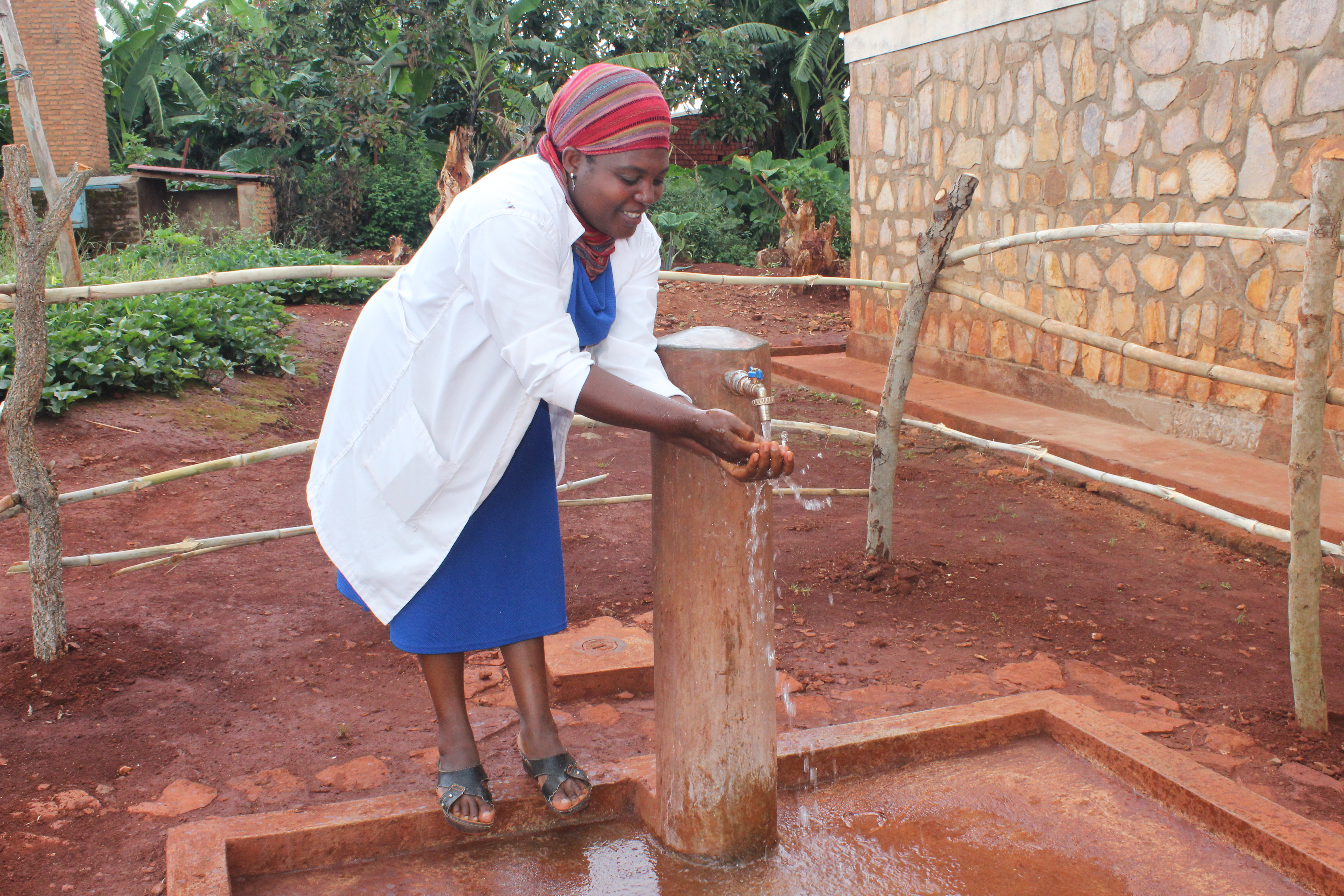 At Kabanga healthy facility, expecting women were requested to bring 2 jerry cans of water to help in sanitation