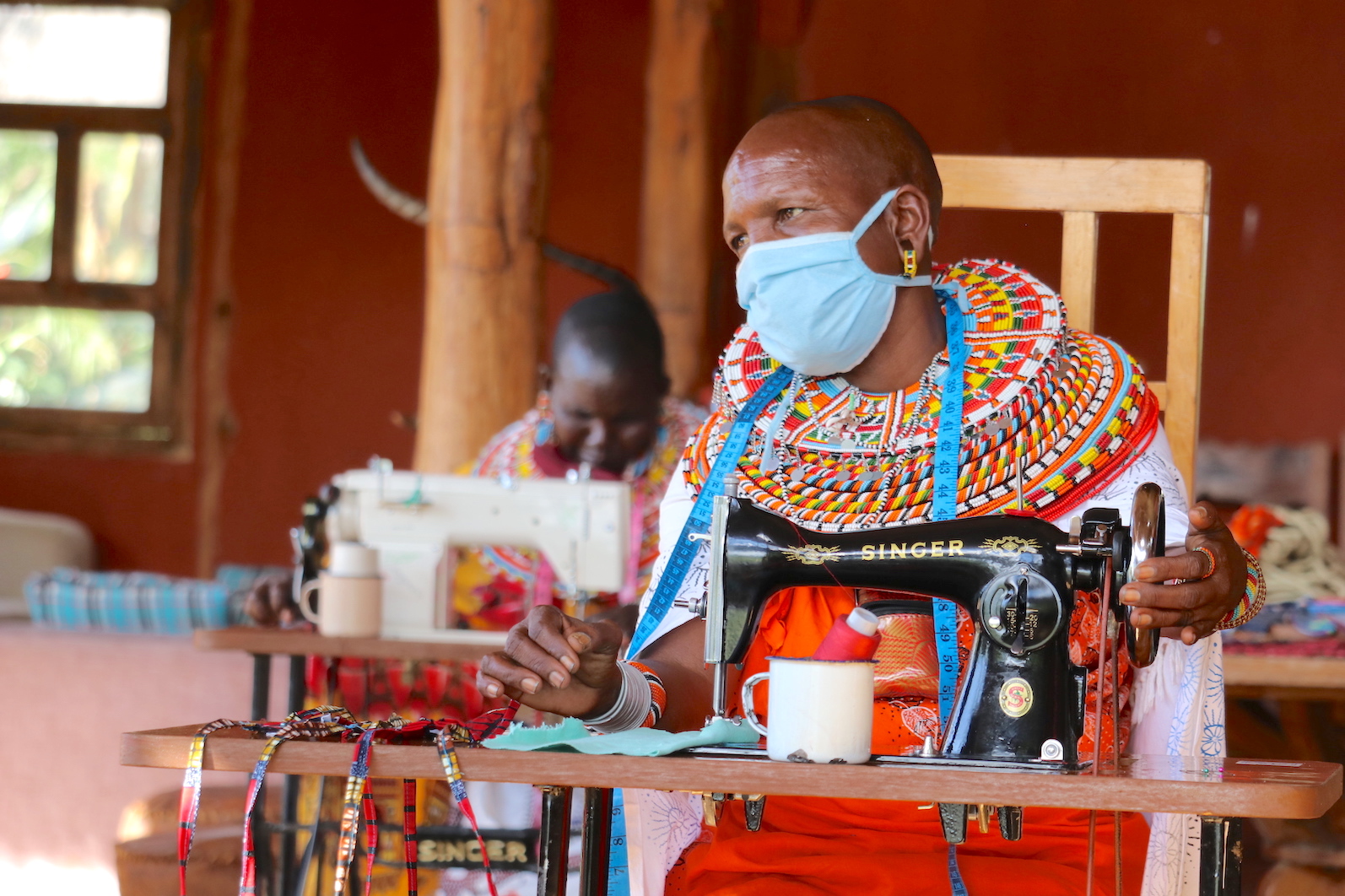 Seketo is now able to use the sewing machines well to make clothes. ©World Vision Photo/Wesley Koskei.