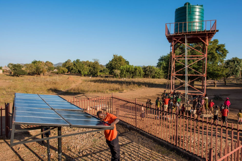 Solar Mechanized pump Grundfos and World Vision