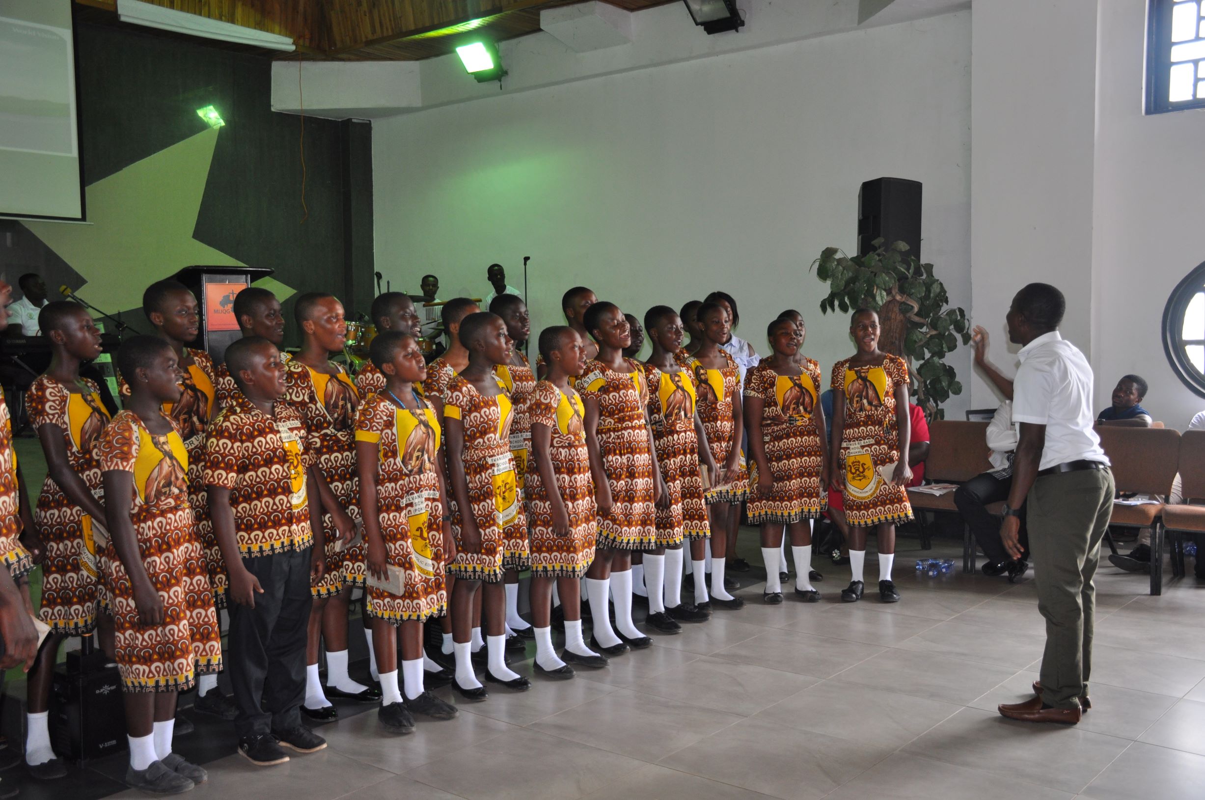 St. Sylvanus School choir ministering the congregation