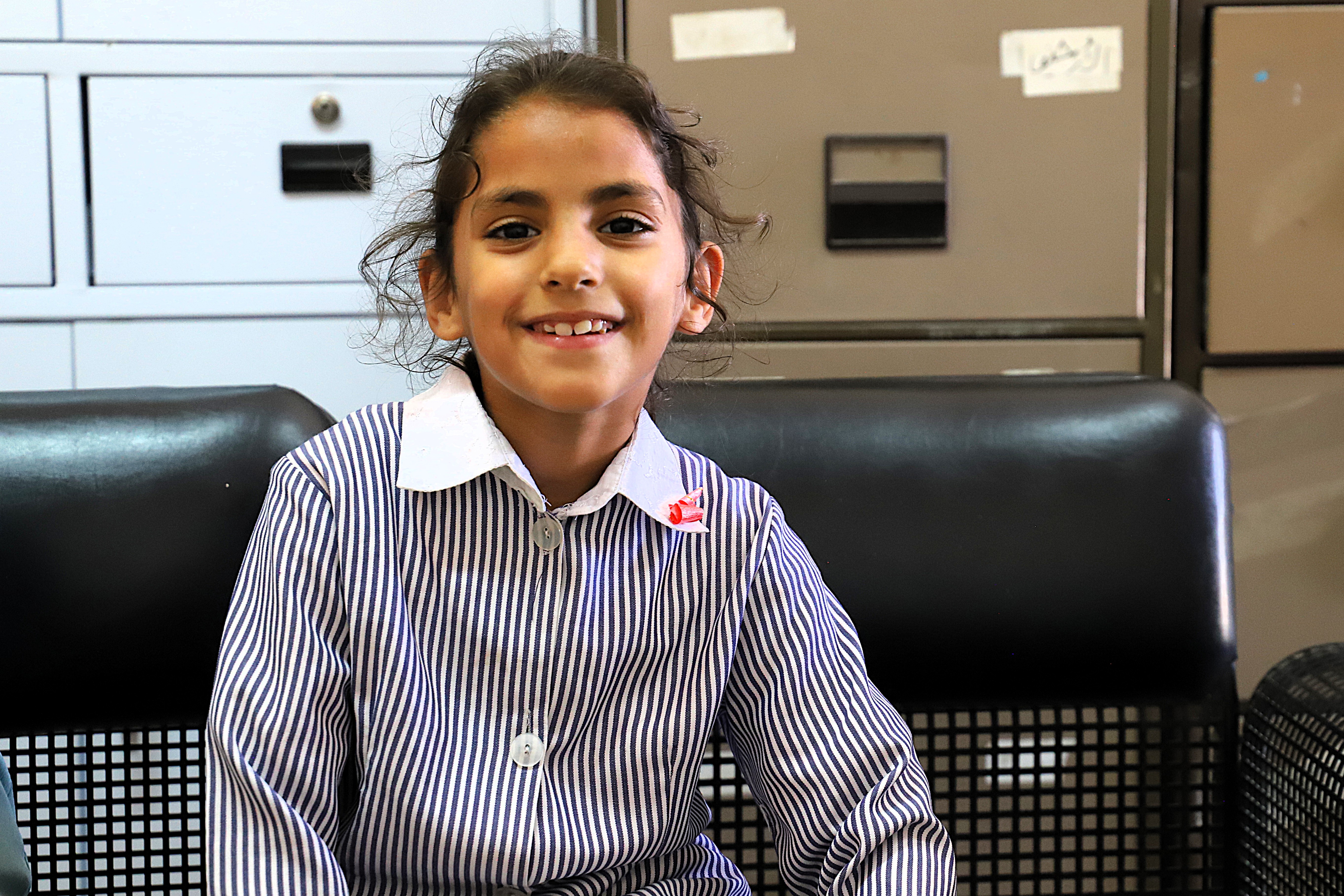 Hala*, a 2nd Grader, attending catch-up classes in Aneen