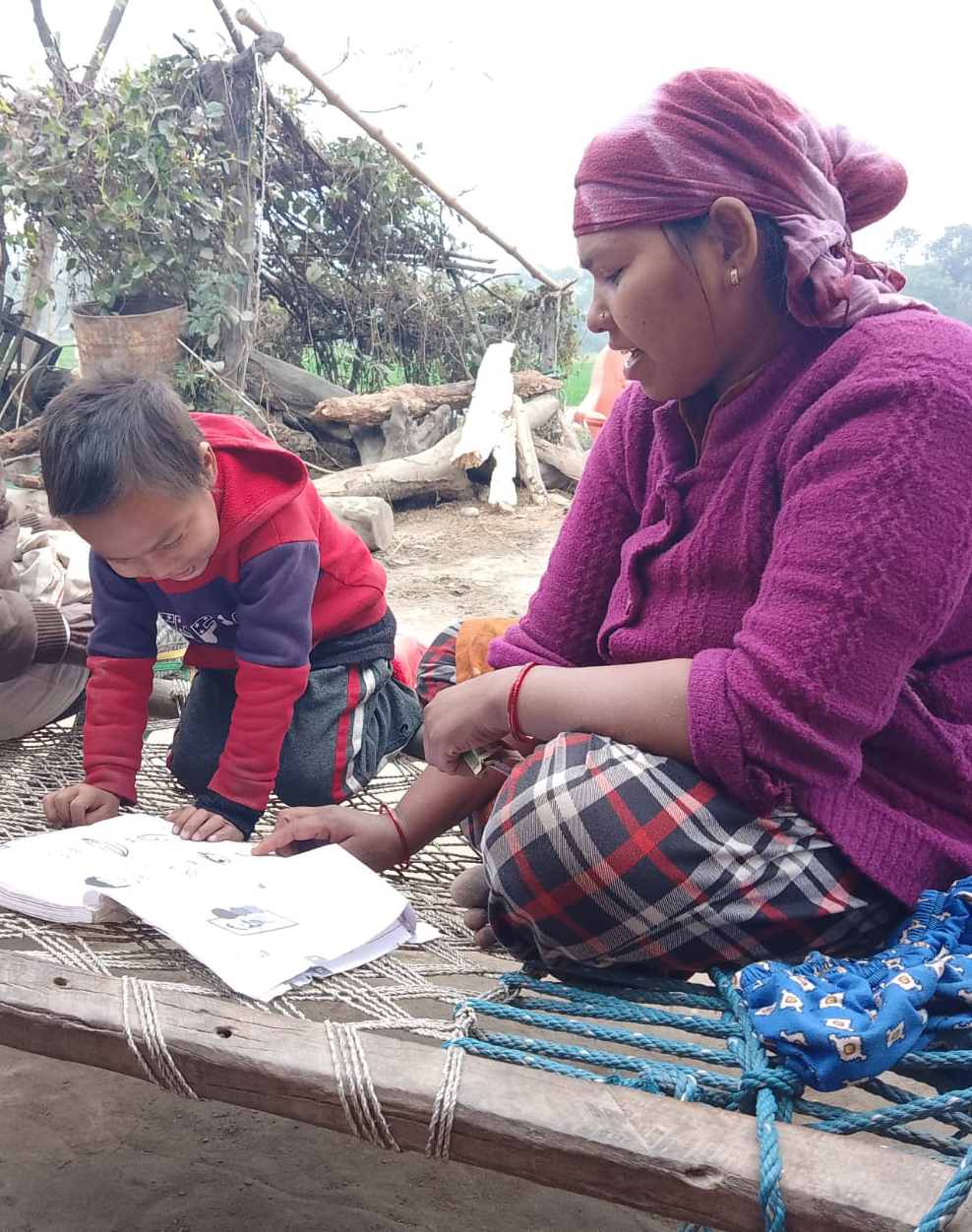 Urmila uses her learning to teach her son at home