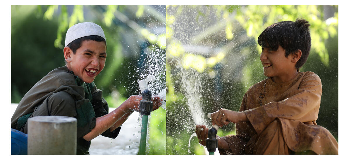 All over the world, children know that a hot summer day is perfect for a sneaky water fight. Just ask these Afghan kids who no longer walk 5km each way to collect dirty water.
