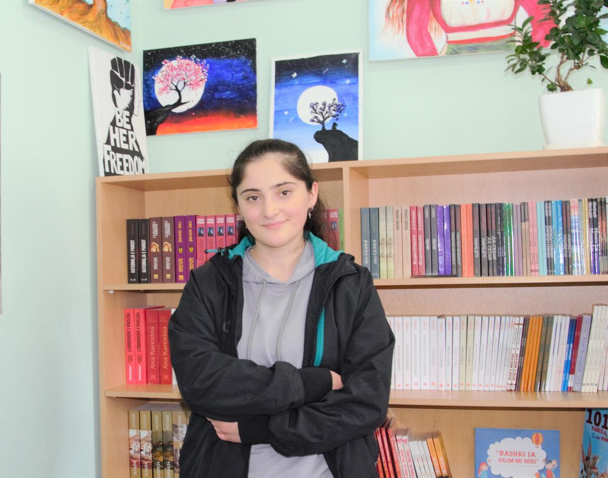 17-year-old Savina advocates for gender equality in Albania.