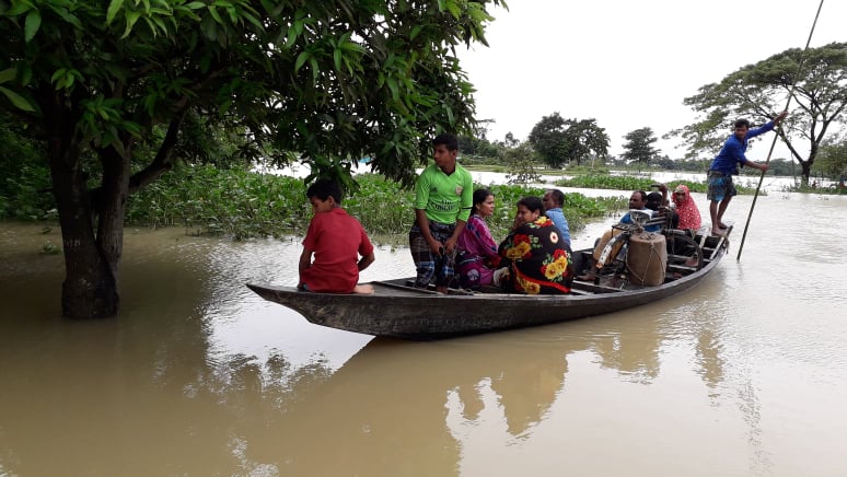 Hard to reach people suffering from flood