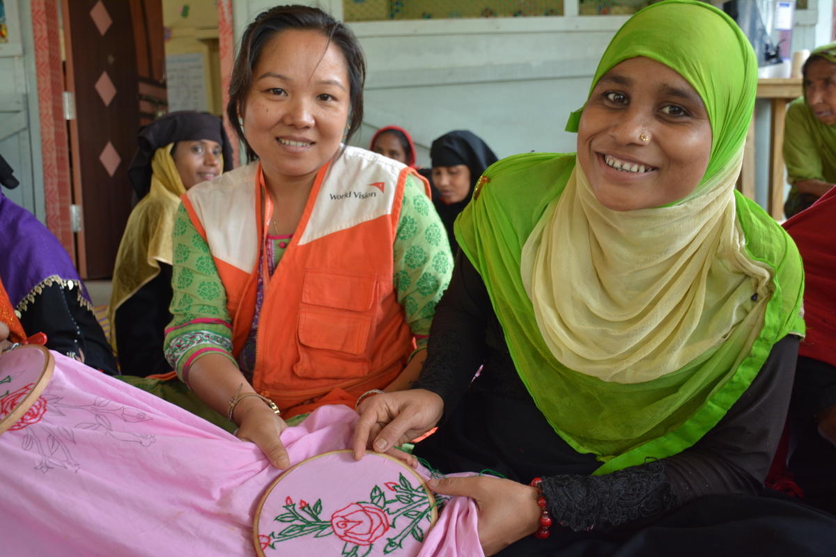 GENDER-BASED VIOLENCE PREVENTION Our women’s safe space is a place where women can build support networks as they learn new skills together for a better future.