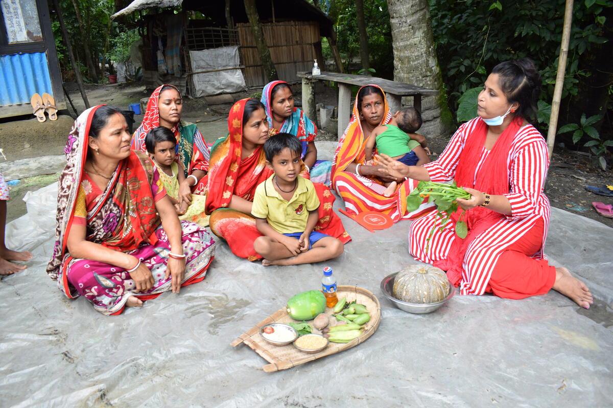 Lipi, 34, is one of the Kotalipara Area Program's 120 female community facilitators. She leads PD Hearth sessions and educates community women on the need of a well-balanced diet for their infants.