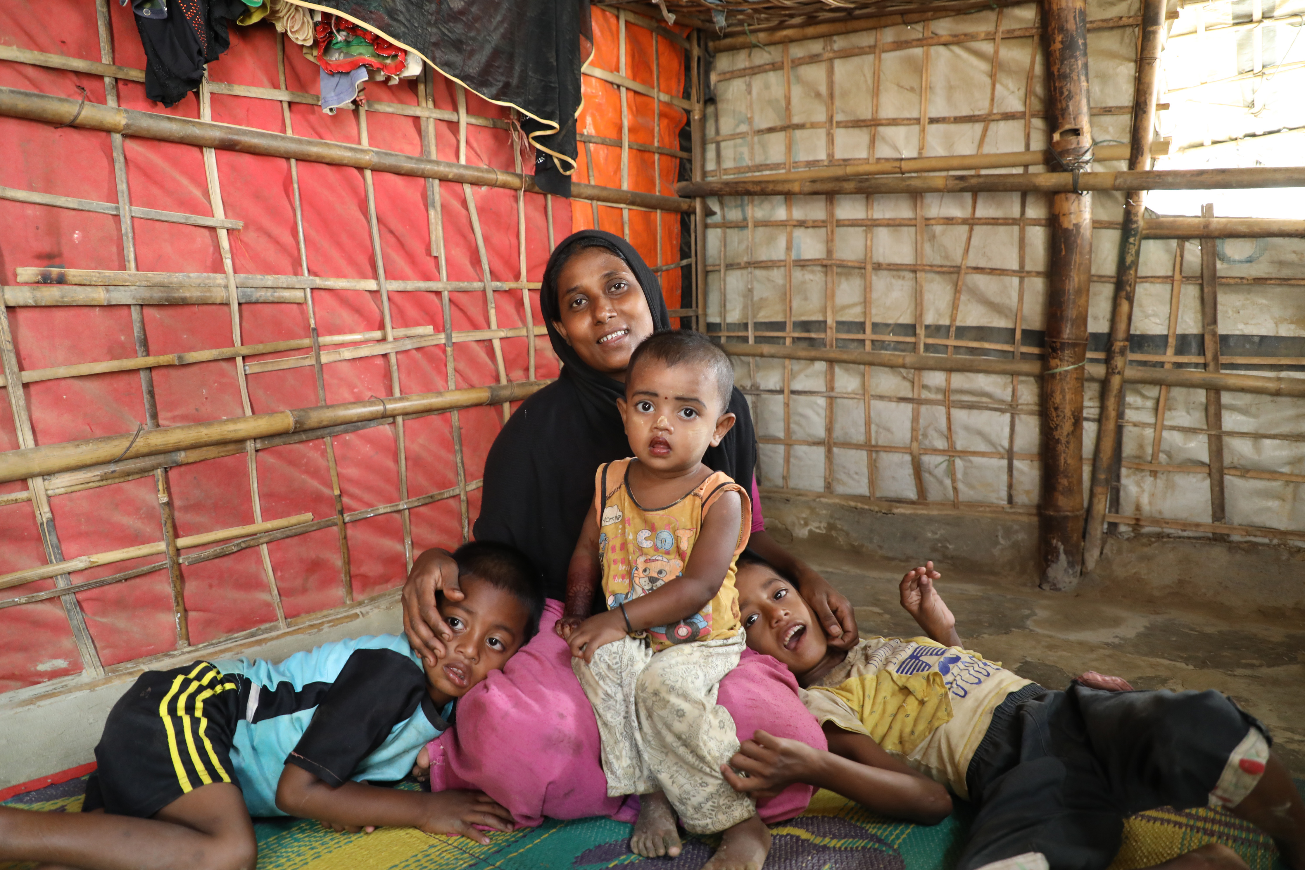 Happy Juhara Begum with her three children - Mohammad Ares and Mohammad Hares and Jasmin.