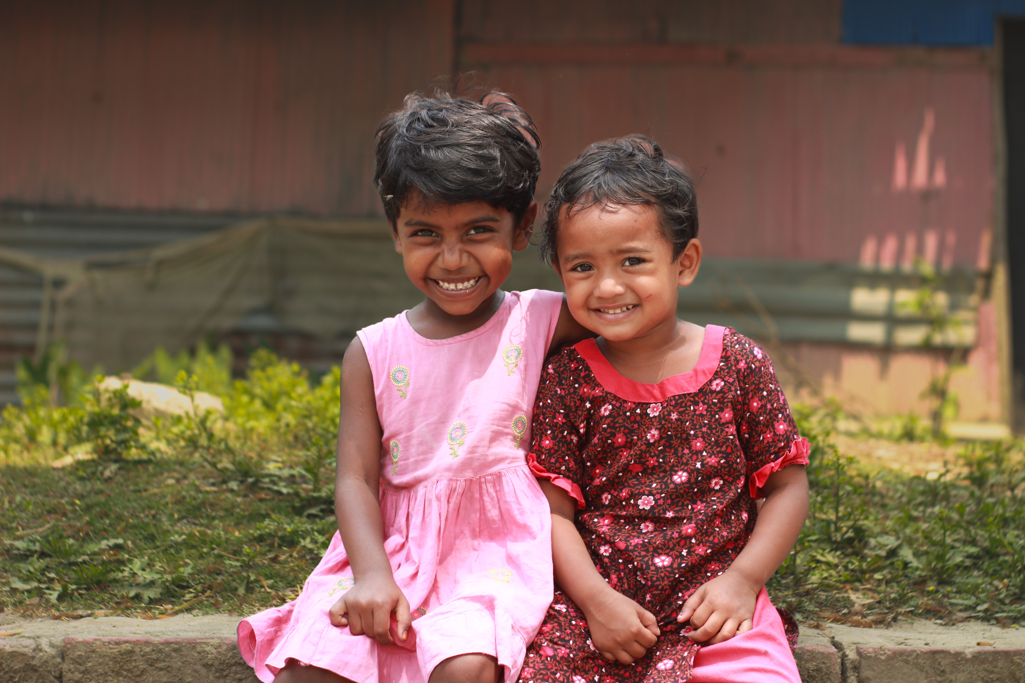 Afrin and Marium  Smile to the camara.