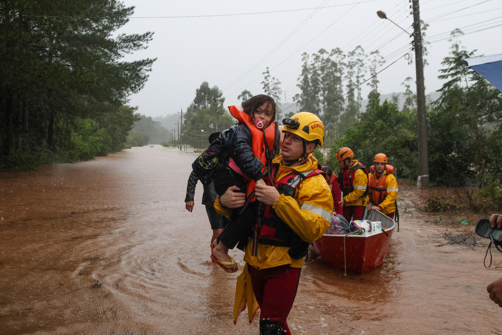Flood threatening children in Latin America
