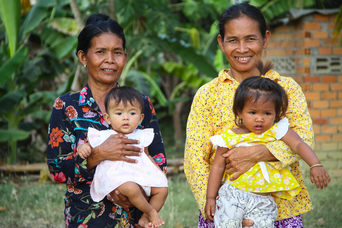 These Super Grannies in Cambodia help look after the children in their family.