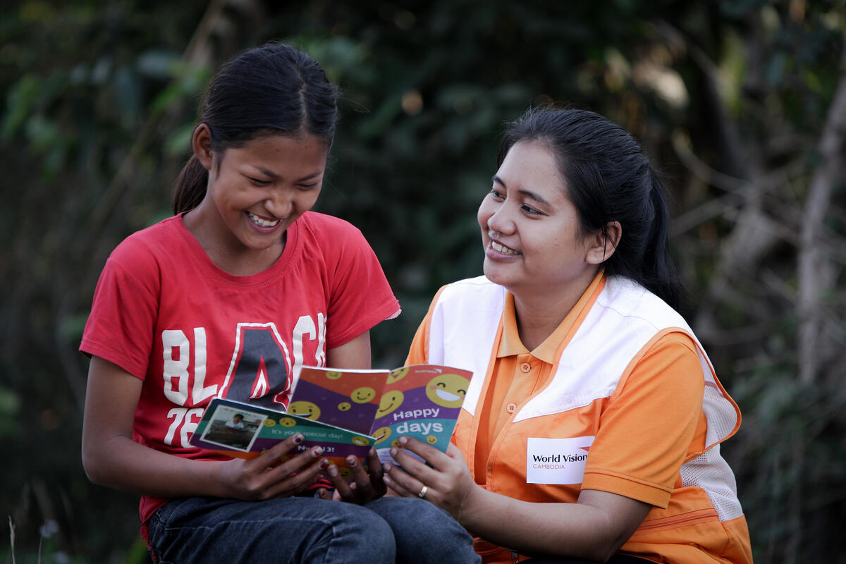 World Vision sponsorship staff visit Ny in Cambodia