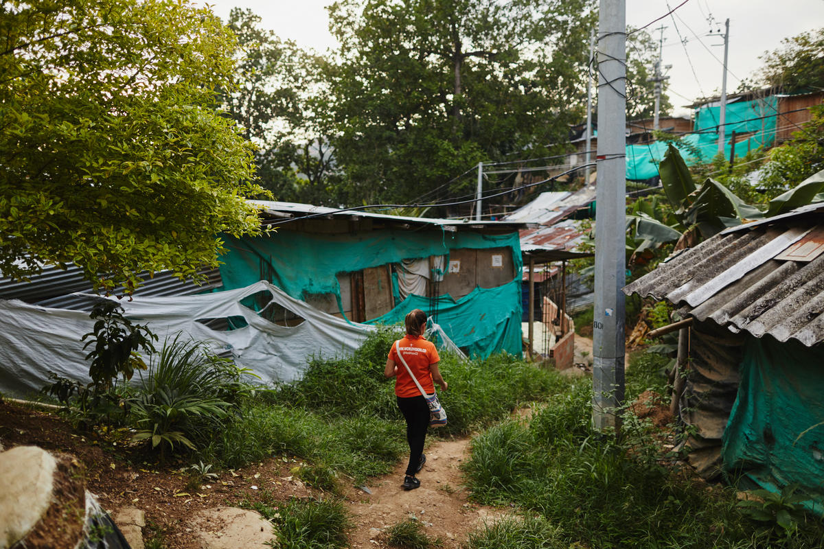 An illegal settlements in Colombia