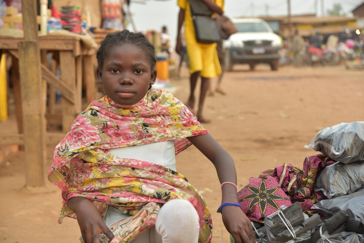 Child forced by hunger into working