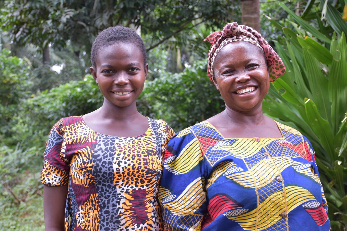 Angel and her daughter, Zita, 16 who is sponsored through World Vision.