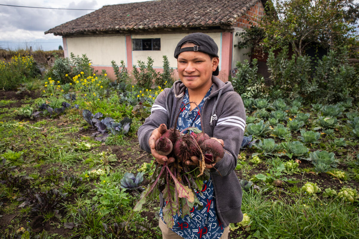 Daniel, sponsored child from Peru shares the family's harvest