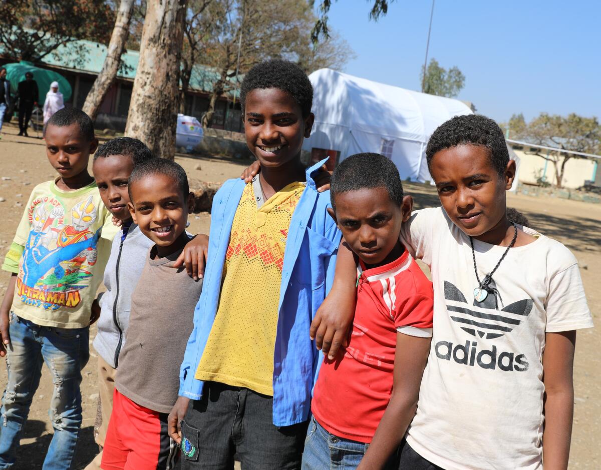 Yonas is one of 2.3 million displaced children in Tigray, Ethiopia