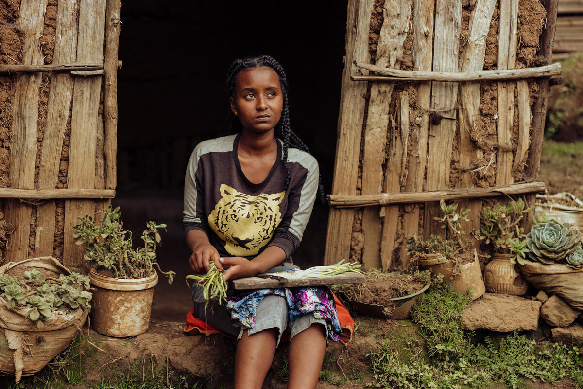 Azeb is 18 years old and sponsored. She says that like most people in her community, she used to think that as a girl, her future would be only in the home 