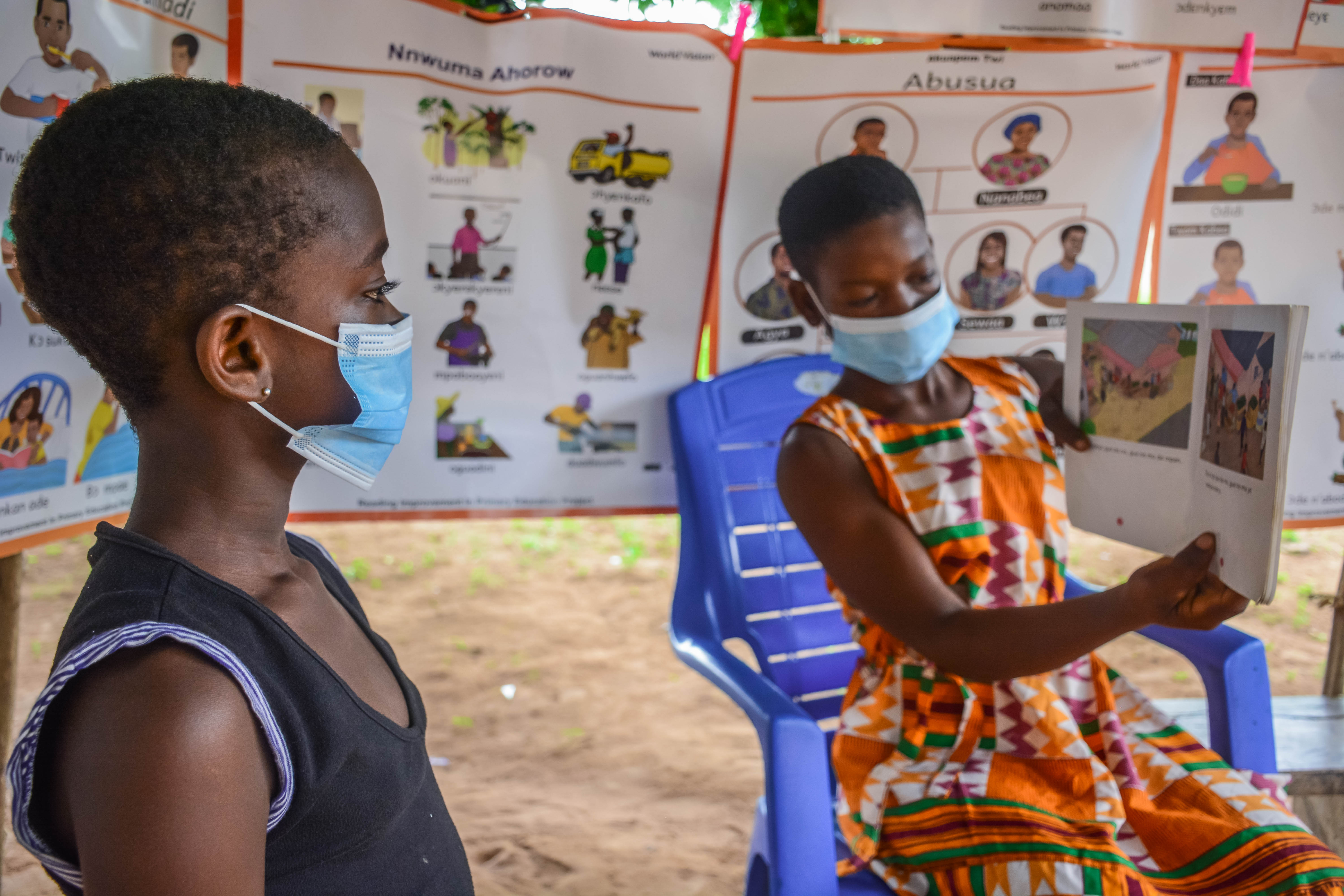 Children in Ghana learn literacy after school