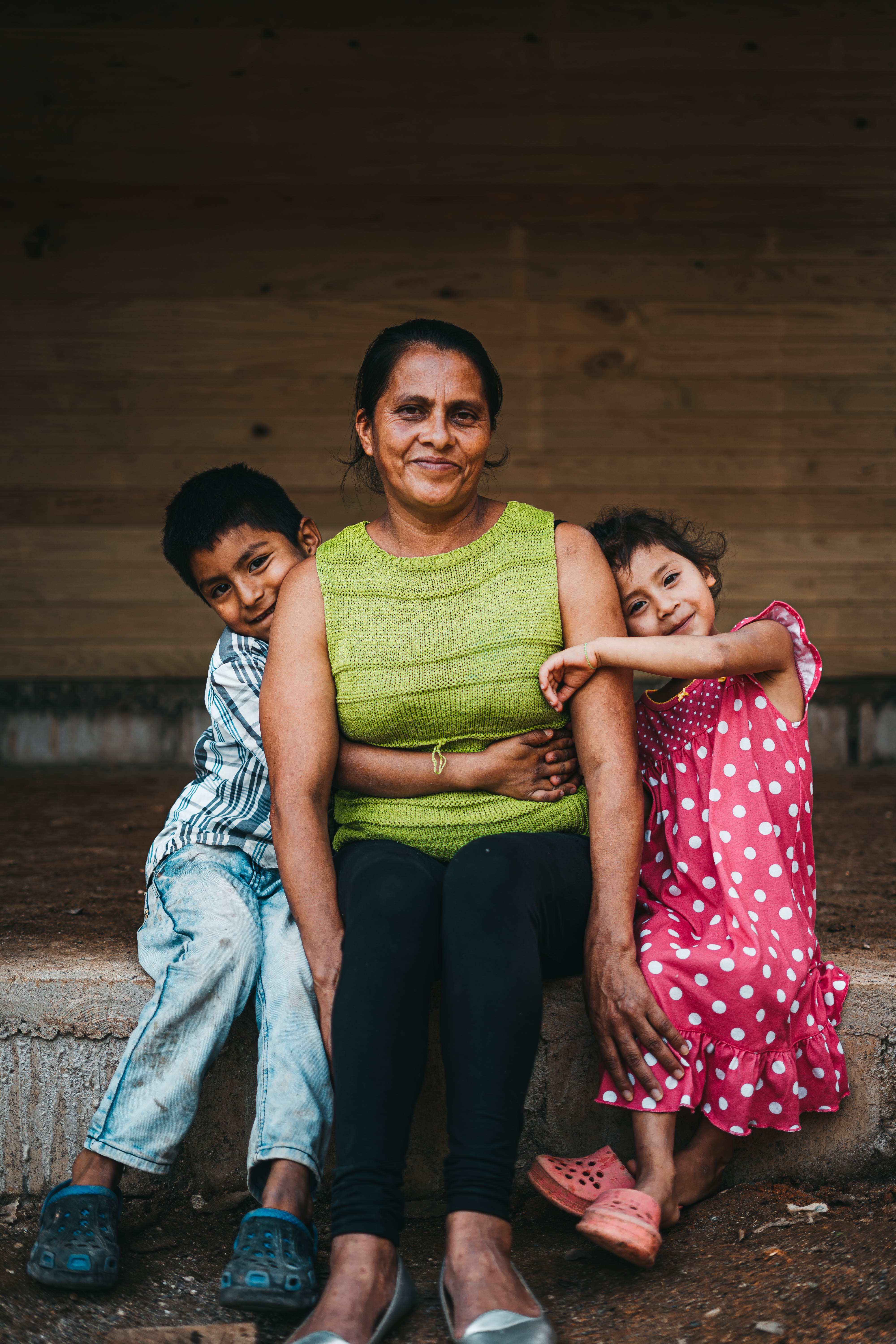 Ester(4) and Vladimir (8) They are two siblings sponsored by Wolrd Vision in San Juan, Intibucá, their family has benefited during the COVID-19 pandemic with food rations and a house from the "Gotitas de Bondad y Esperanza" project.