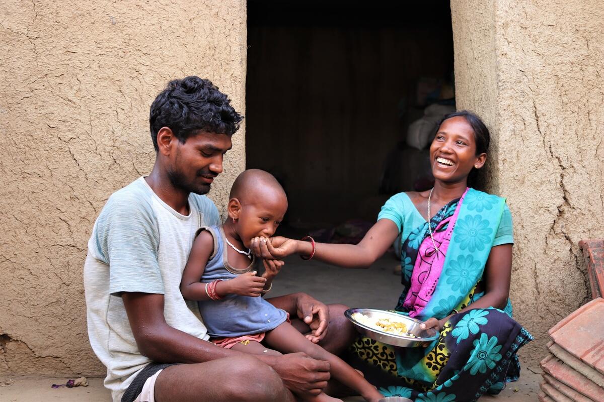 Priya and her family enjoy the vegetables from their Kitchen Garden.