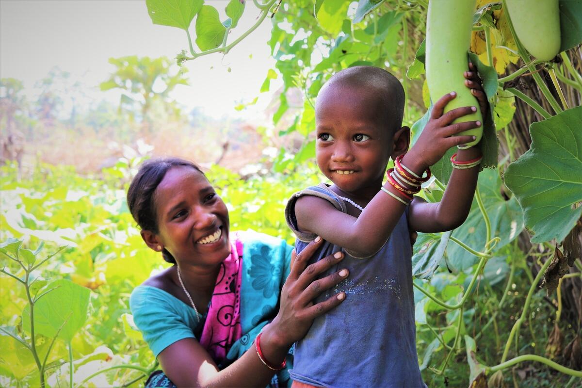 Priya and her mother take pride in their Kitchen Garden.