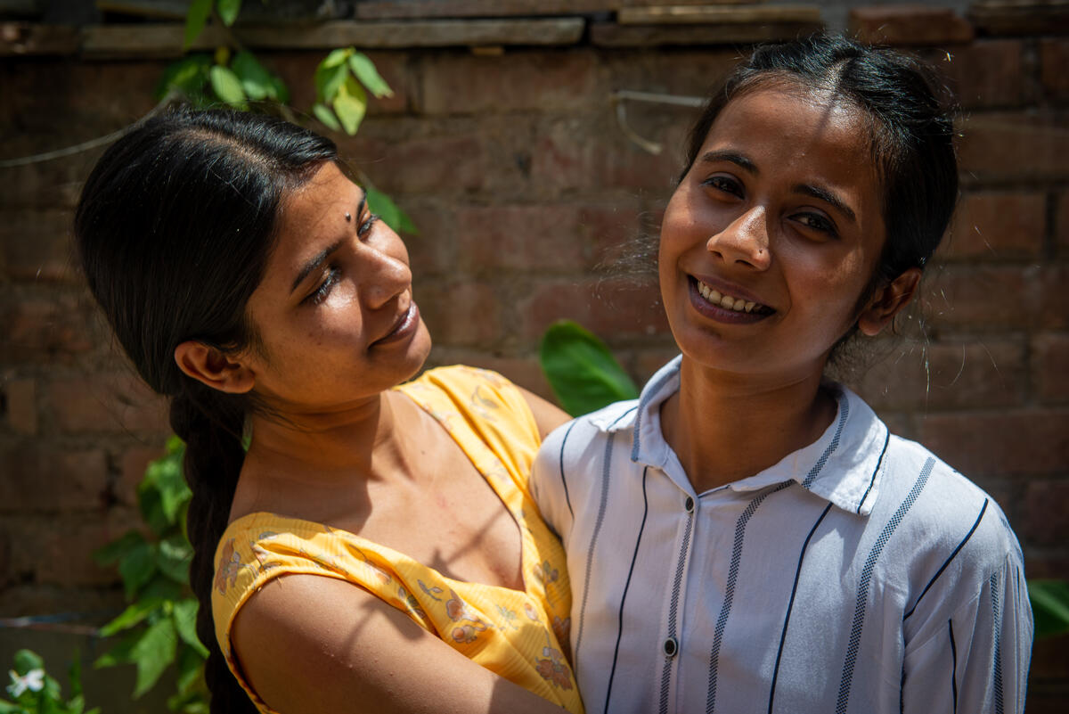 Khushbu and her older sisters have continued their education.