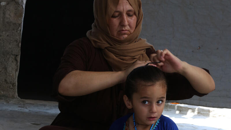 Nahla and her daughter in Iraq.