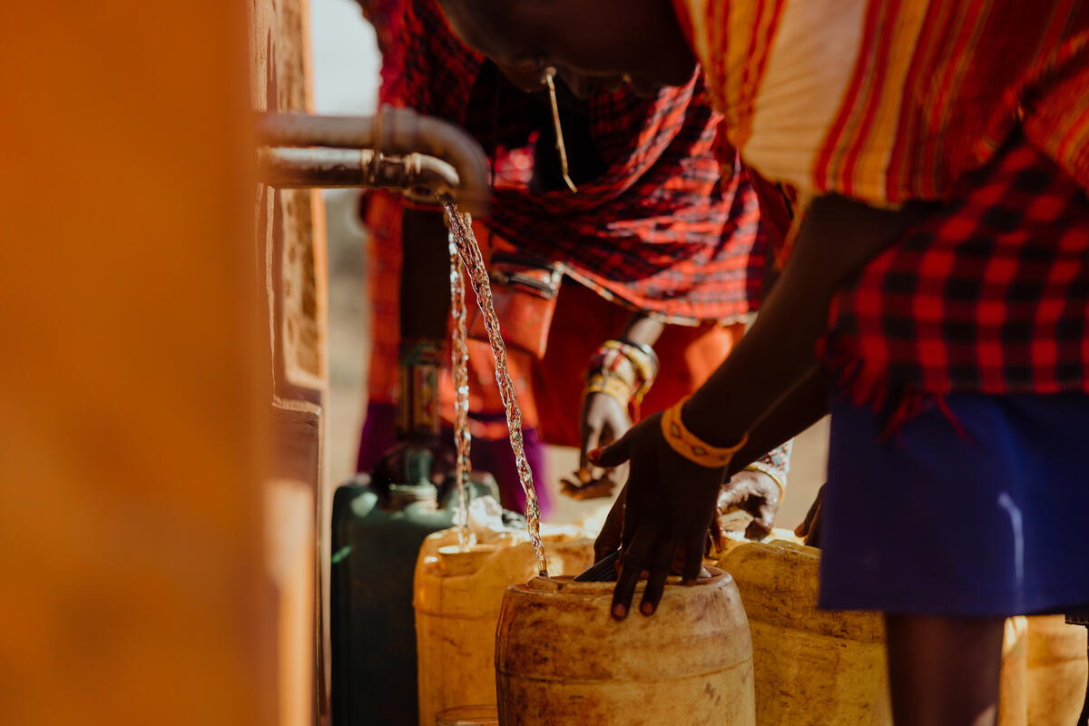 Children who access clean water and sanitation are better placed to thrive