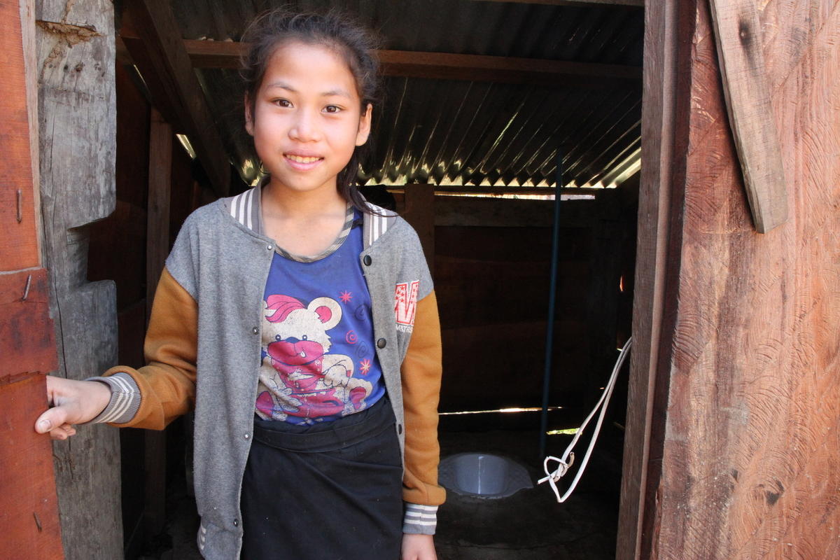 Soneta in Laos shows us her family's toilet facilities