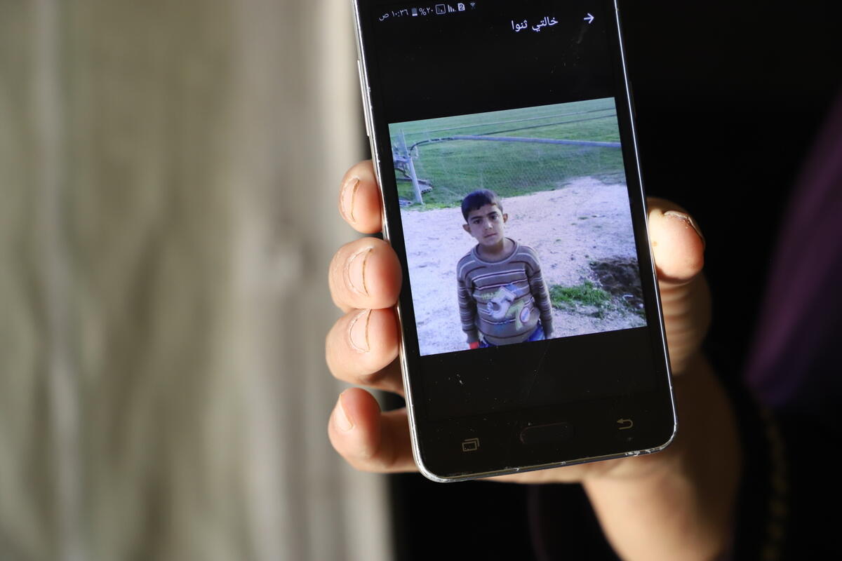 Majed's mother proudly showed us a picture of her selfless son