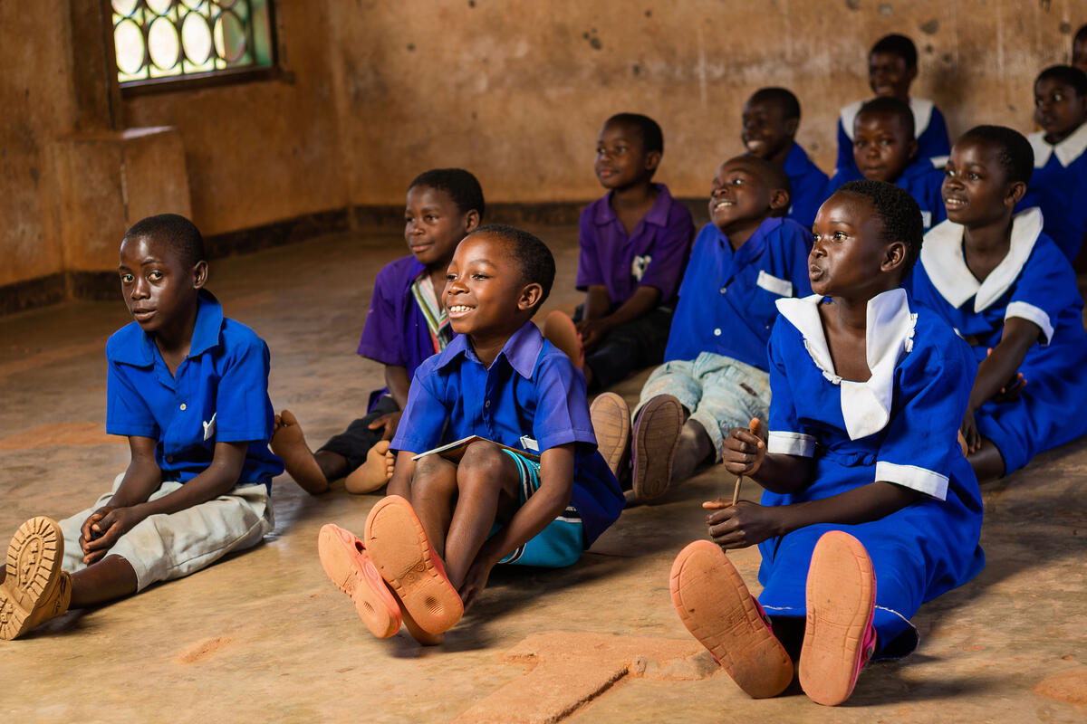 Phillip and his classmates in Malawi.