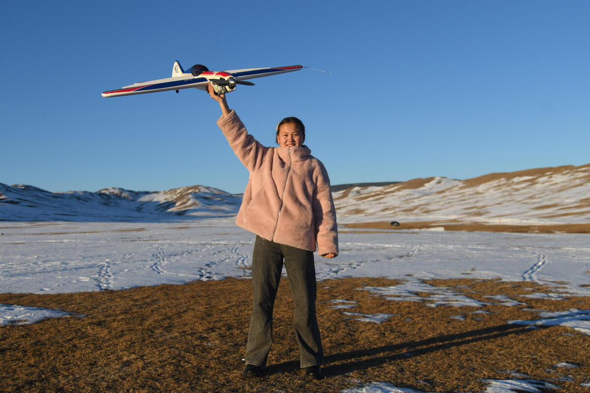 Nomin, a 16-year-old girl from rural Mongolia