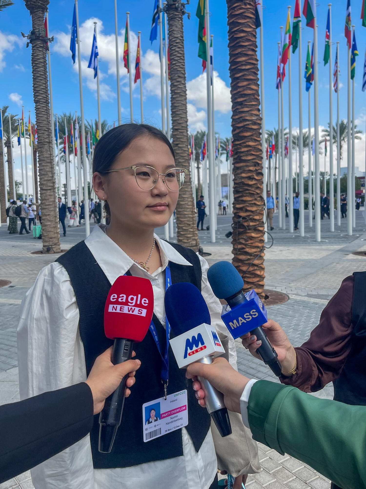 Nomin takes her advocacy beyond conference walls, emphasising the significance of children's voices at global forums like COP28.