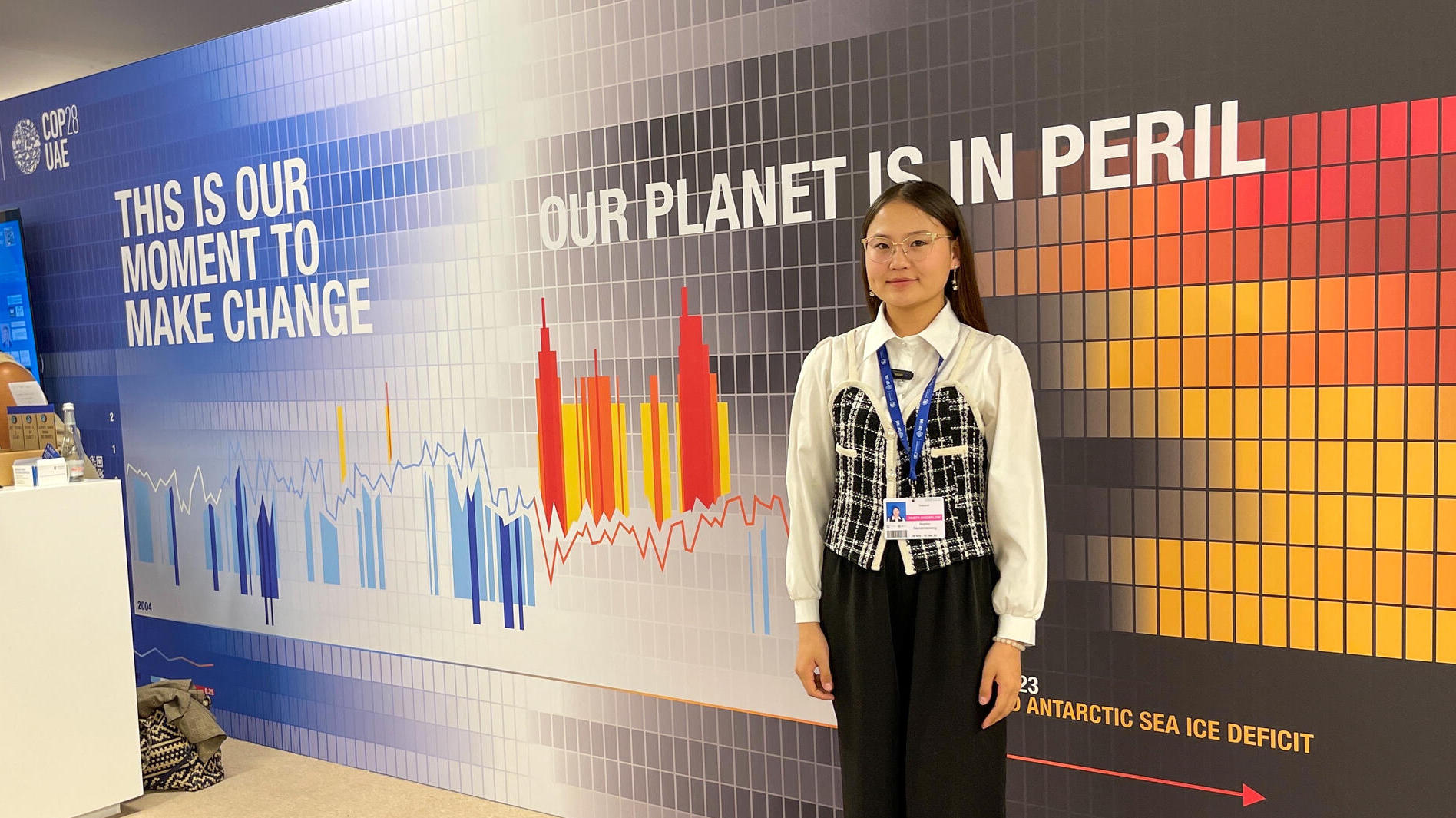 Nomin's vision for a green future in Mongolia expands at COP28UAE. Inspired by diverse perspectives, she's eager to bring sustainable initiatives home.