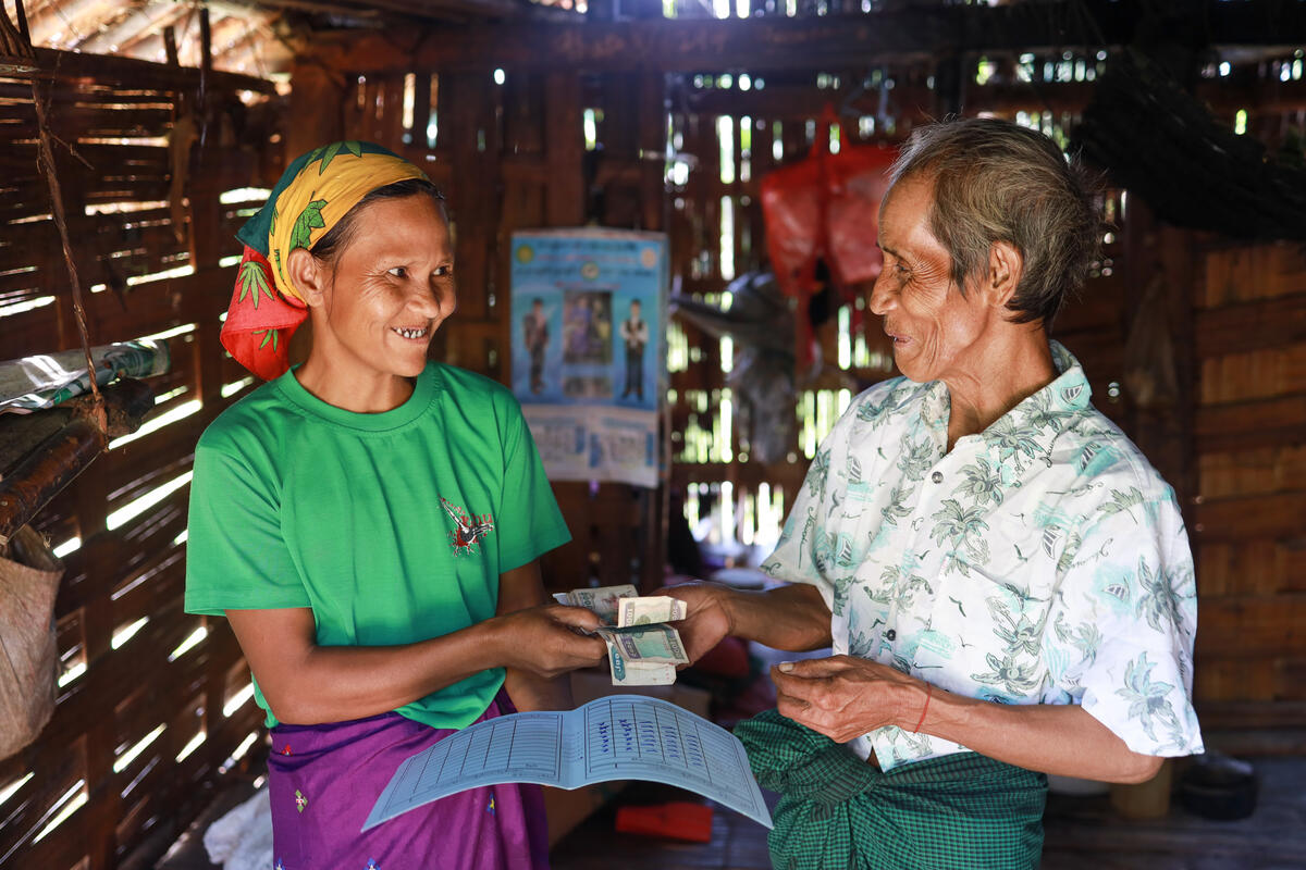 It's smiles all round for U Kyar Hpu's family now they don't have to worry about food.