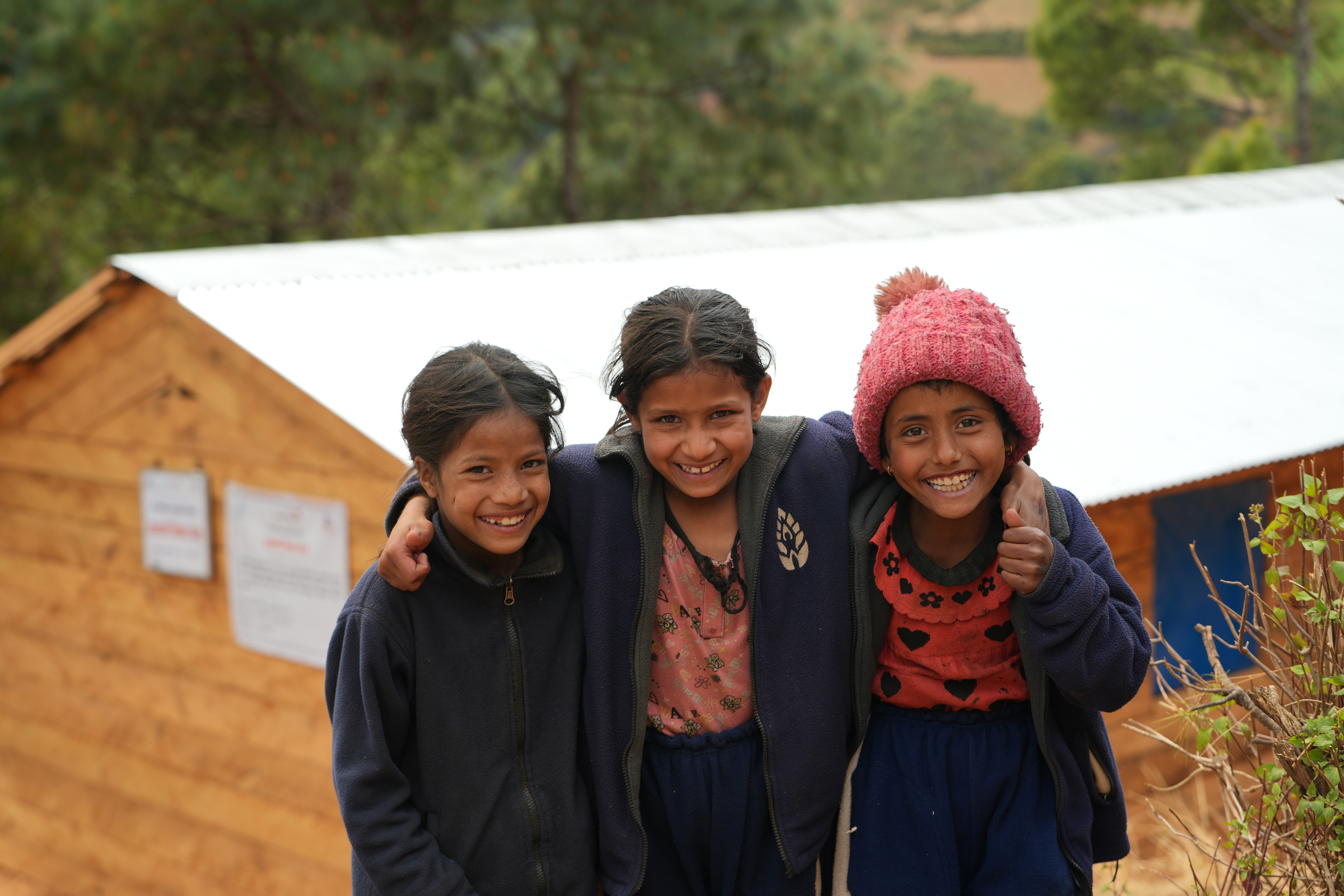 Children in Temporary Learning Centre (TLC) in Jajarkot district