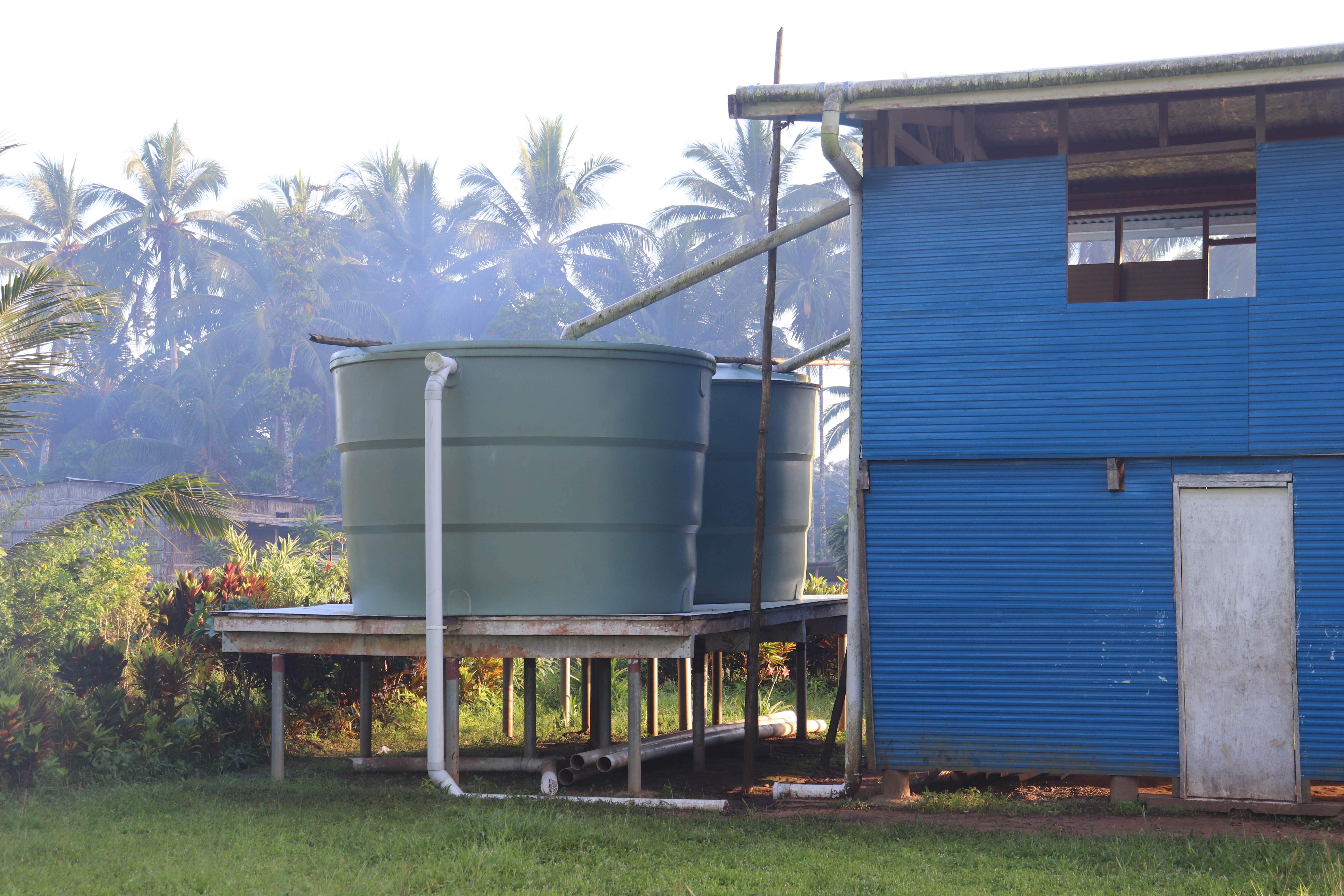 Two 9,000-litre water tanks constructed by World Vision in Sebe now provide the community with reliable access to clean, safe water, an essential step toward climate resilience and improved health.