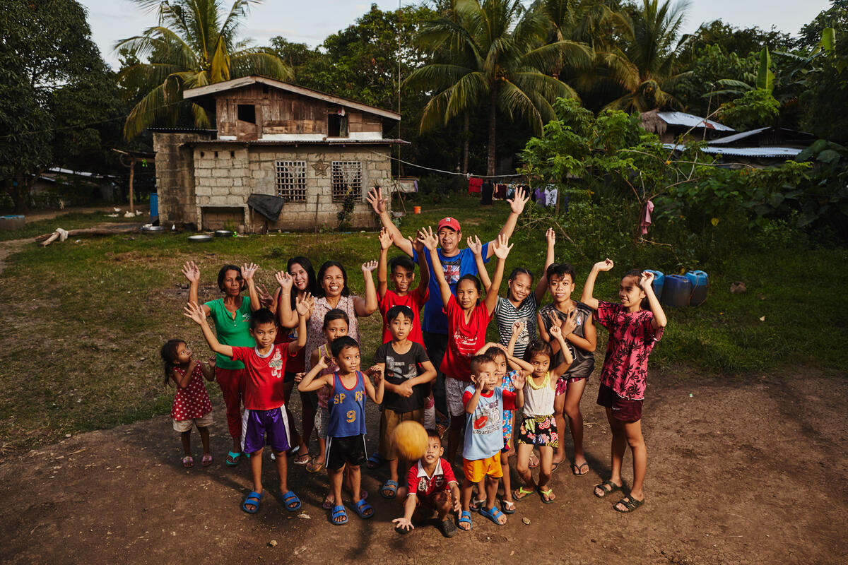 a group of children