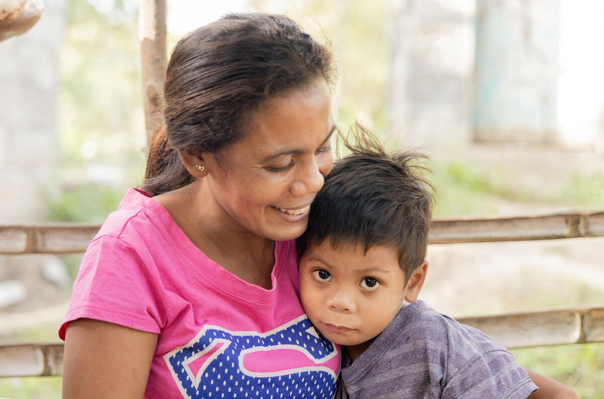 Cecilia says her children didn't mind she was studying at the same time.