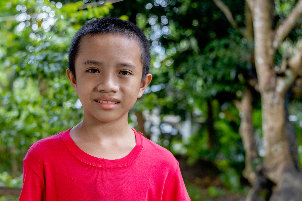 young boy in Philippines