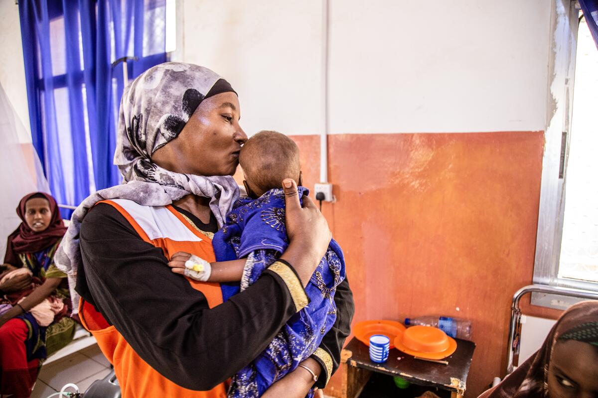 Mary Njeri visiting a hospital in  Baidoa, Somalia