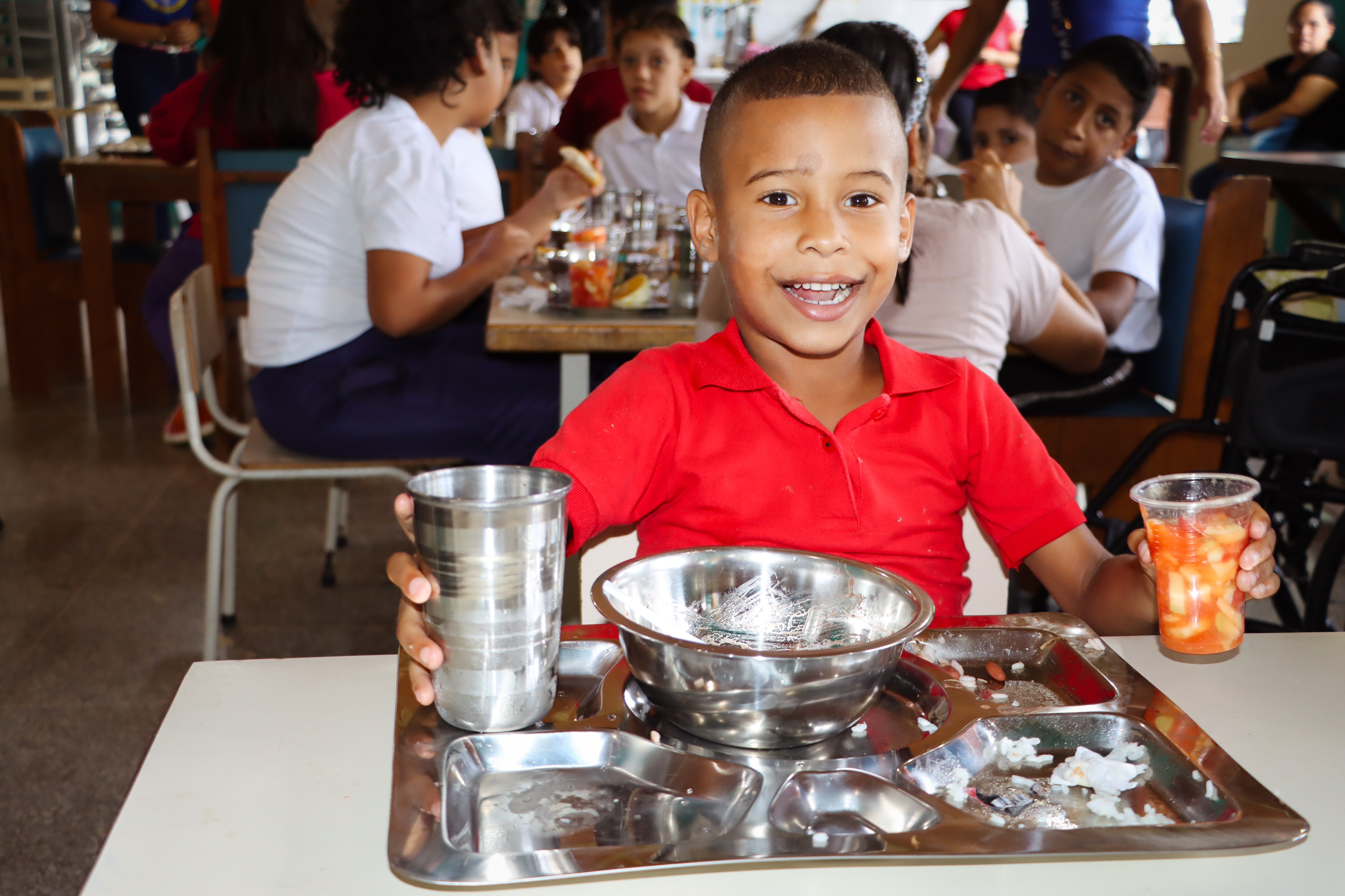 A child in from World Vision Venezuela’s daily school meals programme, bringing nourishment and hope to classrooms. Luis Colmenares/2025