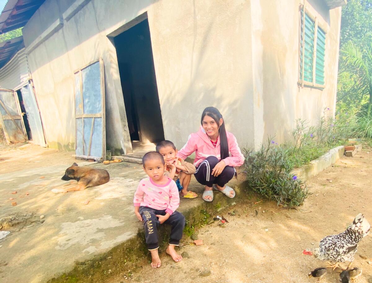 Photo 3: With the new stable brick house, Tuấn and his family would no longer worry about the rainy season.