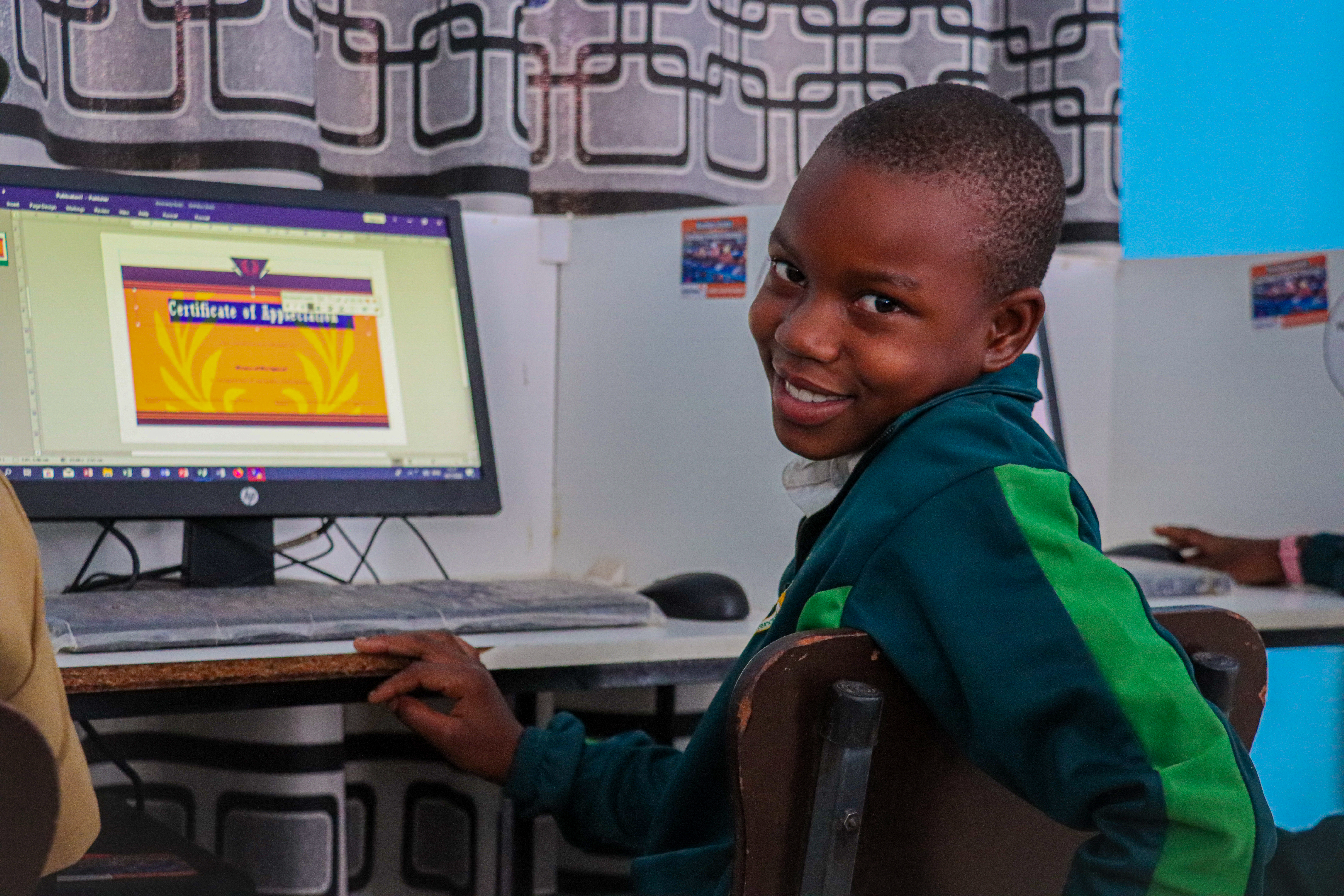 A student from Mhokwe Primary School, Zimbabwe
