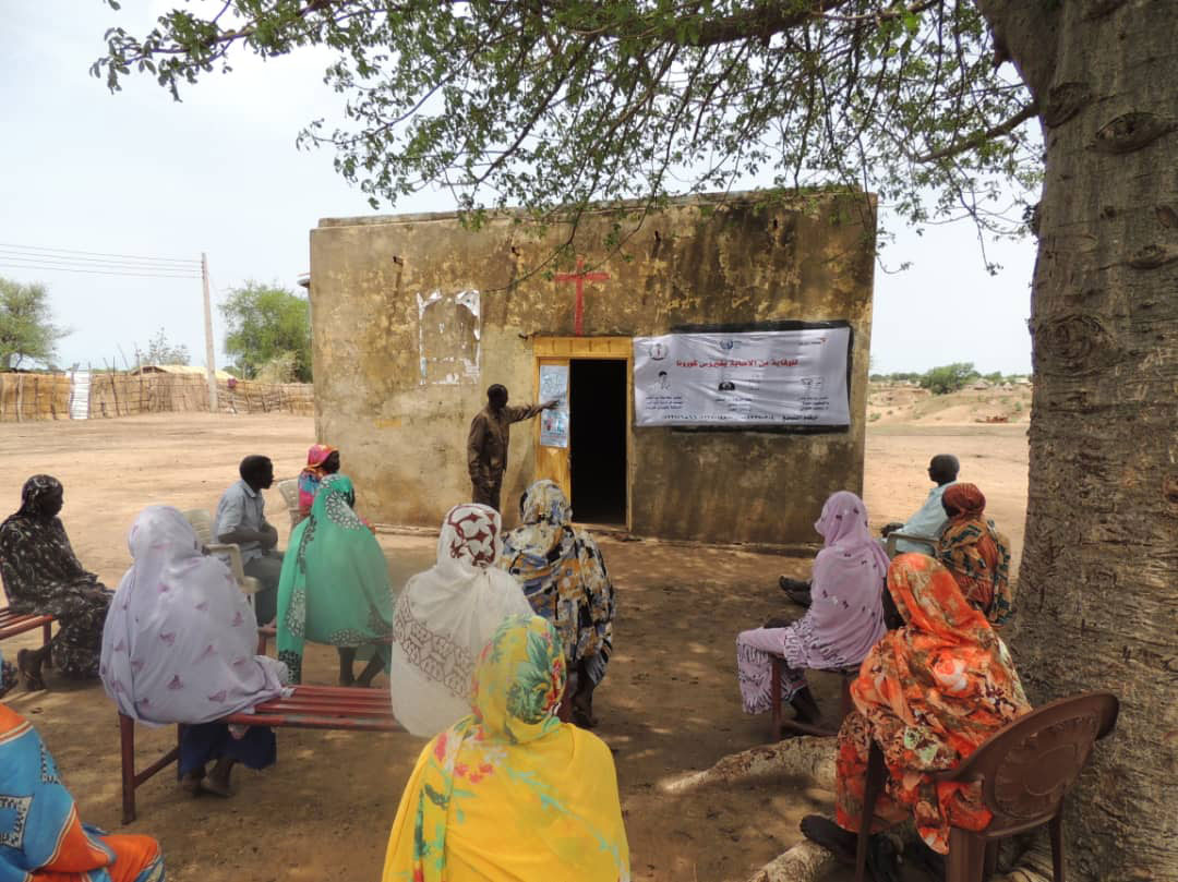 Children in Roseiries locality in Blue Nile state, receive religious teachings in which their teachers also incorporate COVID-19 prevention messages Photo by Mutwakil al Jamry