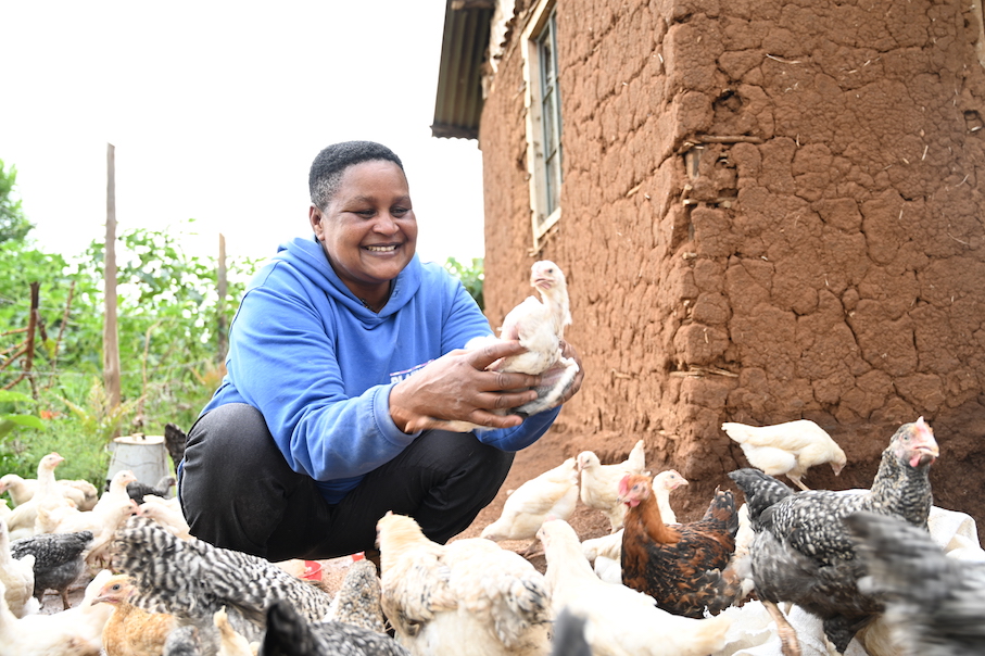 Juliana has diversified her sources of income by practicing poultry and crop farming. ©World Vision Photo/Dickson Kahindi.
